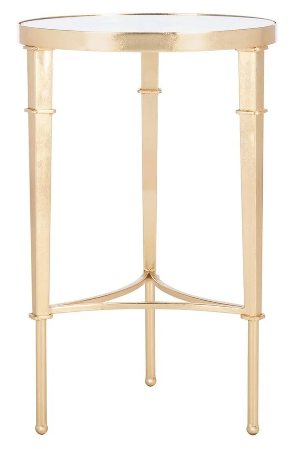 Safavieh AMH8331A Carly Gold Leaf Accent Table Gold