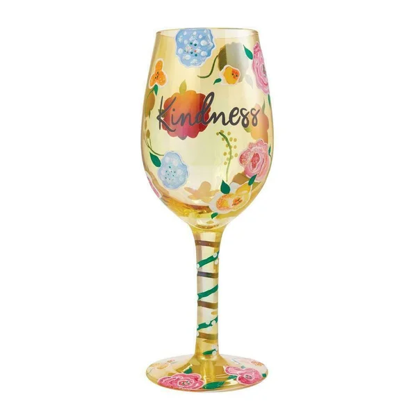 Designs by Lolita 2021 Wine Glass Set of 4 - Kindness - Love, Peace, Hope 15 oz