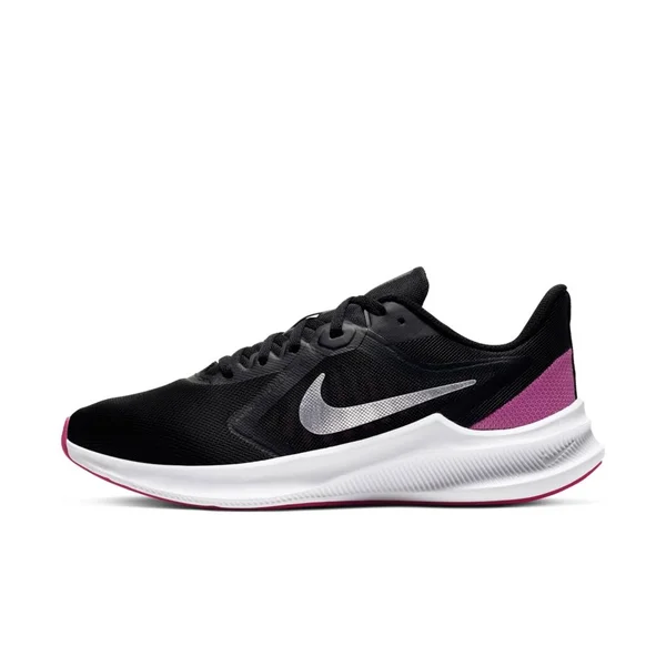 Nike Women's Downshifter 10 Running Shoe, Wide - Black, 7