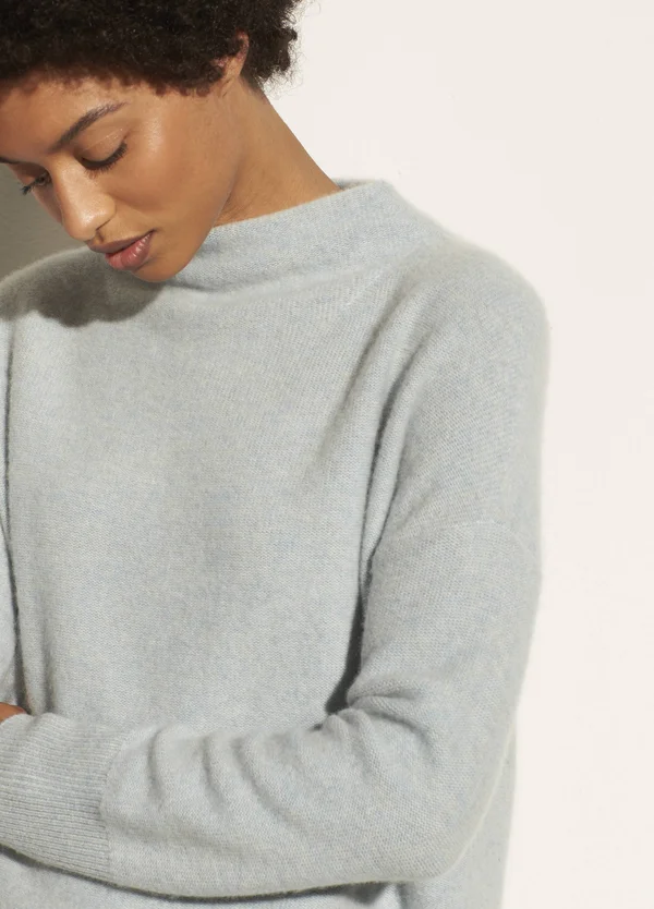 Boiled Cashmere Funnel Neck Pullover