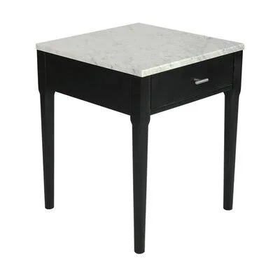 Kiandria End Table with Storage Orren Ellis Table Base Color: Black