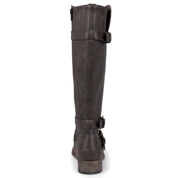 Journee Collection Women's Wide Calf Bite Boot - Brown