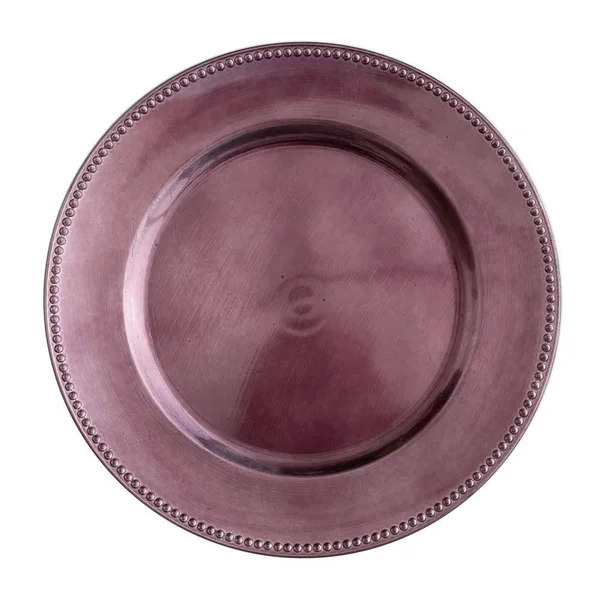 Richland Charger Plate Beaded Round 13 Eggplant Set of 24