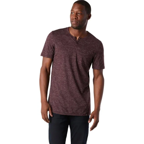 Smartwool Men's Everyday Exploration SS Henley XL - Woodsmoke Heather