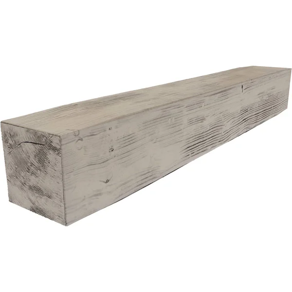 Ekena Millwork MANUSD04X08X60BP 4x22H x 8x22D x 60x22W Sandblasted Faux Wood Fireplace Mantel, Burnished Pine