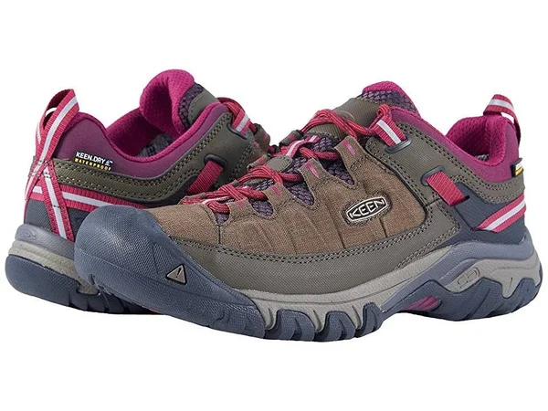 Keen Women's Targhee EXP Waterproof Shoe - 6.5 - Canteen - Grape Wine