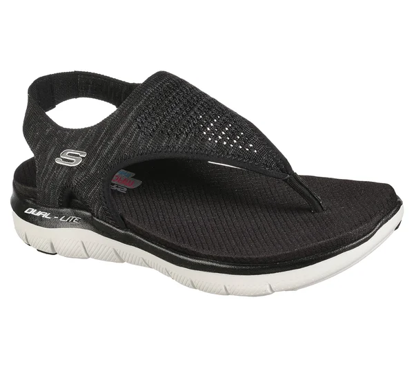 Skechers Women's Flex Appeal 2.0 - Spring Motion 2 Sandals - Black, 5.0