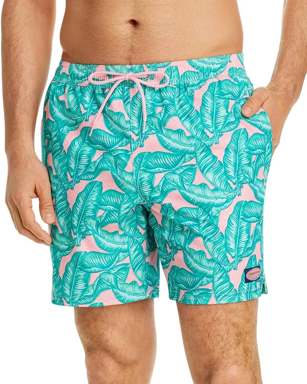 Vineyard Vines Men's Printed Chappy Trunks - Swimsuit (Palm Purple) (Size: Large)