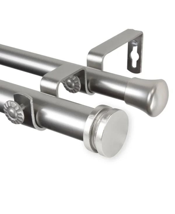 Rod Desyne Bun 1x22 Double Curtain Rod - Mahogany