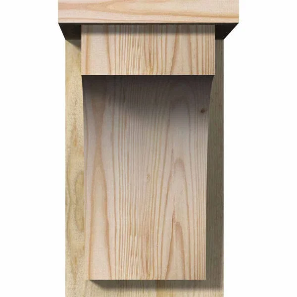 Ekena Millwork COR08X10X14HUN01RDF 8x22W x 10x22D x 14x22H Huntington Rough Sawn Corbel w/Backplate - Douglas Fir