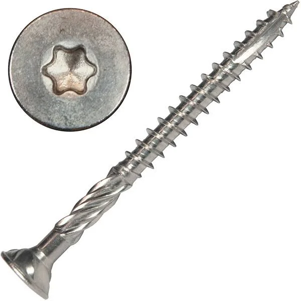 #8 x 2x22 Axis - 300 Series Stainless Steel STRUCTURAL Wood Screws Star Drive - 145 Approx. Count
