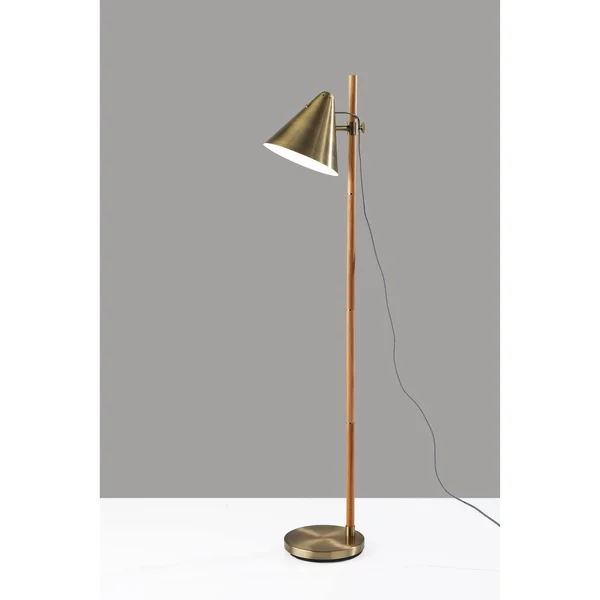 Adesso Bryn Floor Lamp Natural Wood (3761-12)