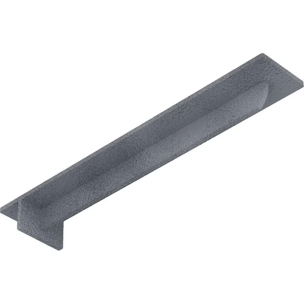 Ekena Millwork BKTM03X18X02HEHSV 3x22W x 18x22D x 2x22H Heaton Hidden Support Steel Bracket w/ 14x22 Support Depth, Hammered Sil