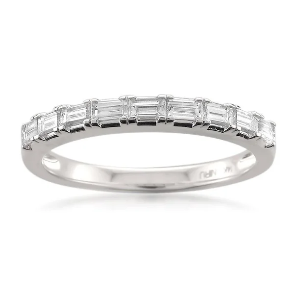 Montebello Jewelry Montebello 14K Gold 1/2ct TDW Baguette-Cut White Diamond Wedding Band 9.5