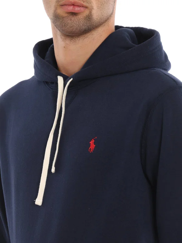 Polo Ralph Lauren Navy Fleece Hoodie - Black - Men