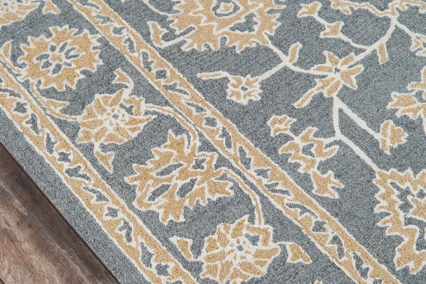 Momeni Valencia Hand Tufted Wool and Viscose Grey Runner 2&3 inch x 8& - Gray