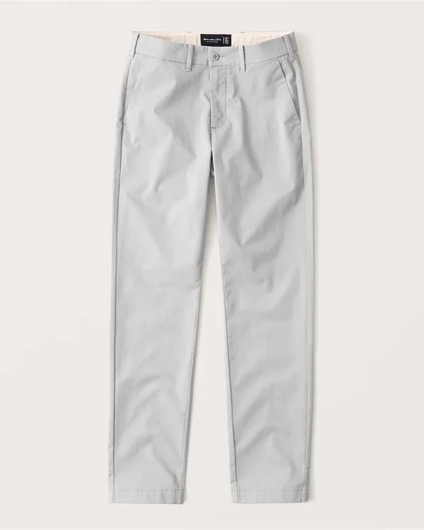Abercrombie & Fitch Men's Skinny Chinos in Light Grey - Size 31 x 32