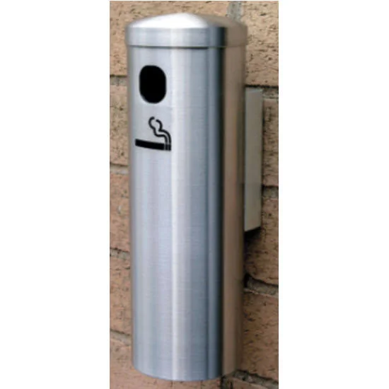 Glaro 4401-HG Wall Mount Smoker's Post in Hunter Green - 3-1/2inch Dia x 12inch H