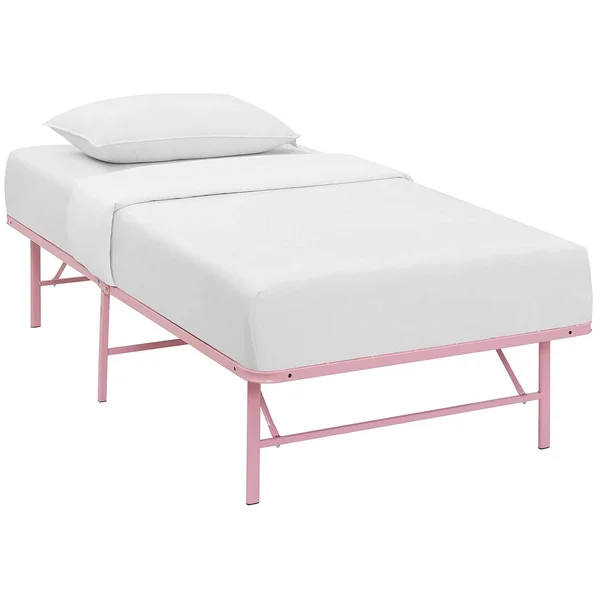 Modway Horizon Stainless Steel Pink Bed Frame - Twin
