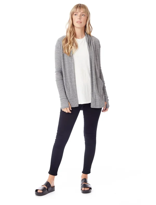 Alternative - Rib Sleeve Eco-Jersey Wrap - 12529 - Eco Grey - XL