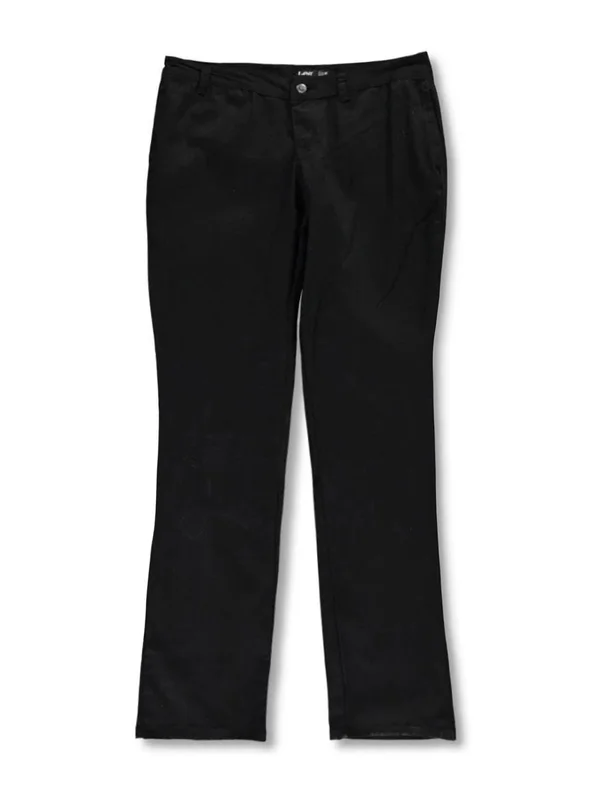 Lee Uniforms Juniors& Original Straight Leg Stretch Pants - Black - 1