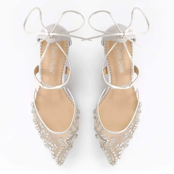Bella Belle Women's Frances Embellished Kitten-Heel Pumps - Ivory