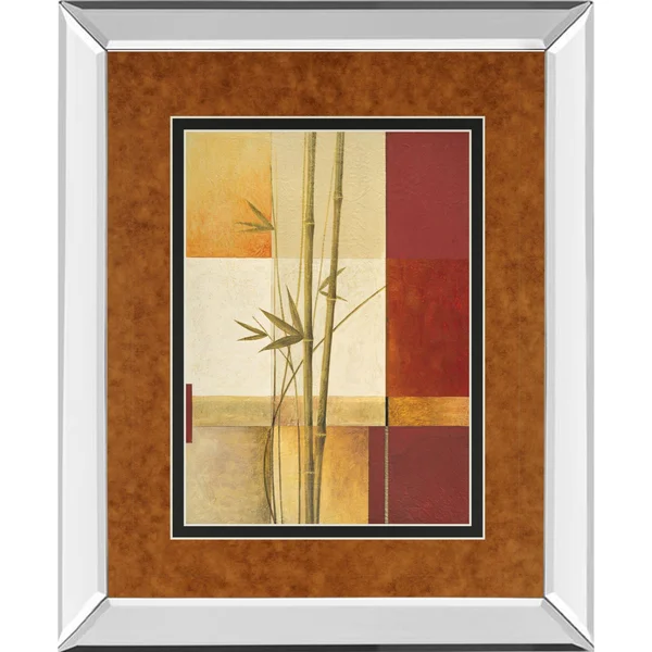 Classy Art DM5132MF 34 x 40 in. Contemporary Bamboo II by Estudio Arte Mirror Framed Print Wall Art