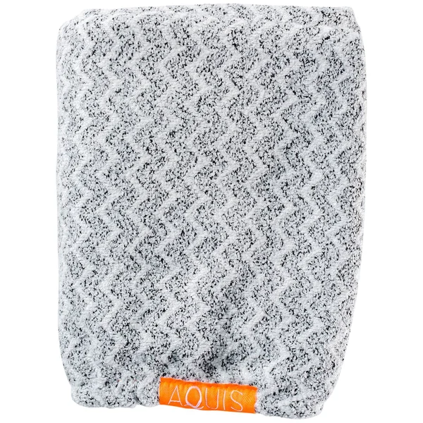 Aquis Lisse Luxe Hair Turban and Hair Towel - Chevron (Worth £60.00) - 50cm x 107cm