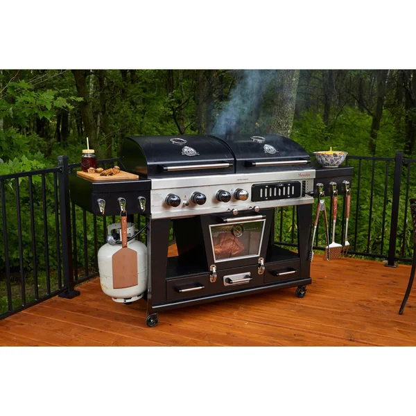Pit Boss Memphis Ultimate 4-in-1 GAS Charcoal Combo Grill with Smoker