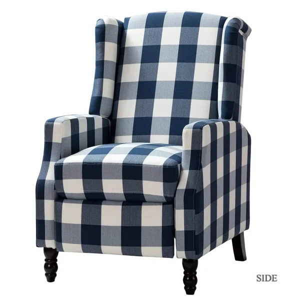 Jayden Creation Celia Black Wing Back Manual Recliner