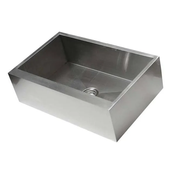 Stainless Steel 30-Inch Farmhouse Single Bowl Flat Apron Kitchen Sink