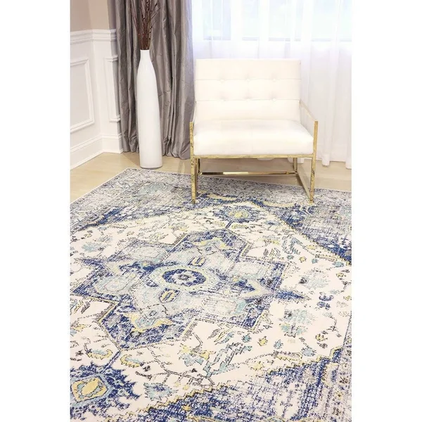 Pasargad Home PRC-5365 6x6 Chelsea Design Abstract Power Loomed Area Rug - 6 ft. x 6 ft.