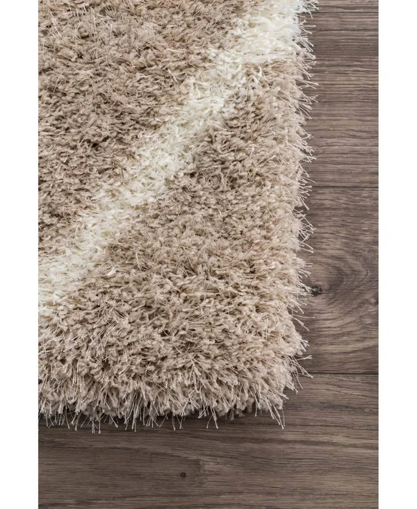 nuLOOM Diamond Shag Area Rug, Size: 4& x 6&, Beige