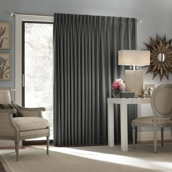 Eclipse Thermal Blackout Patio Door Curtain Panel, Gray