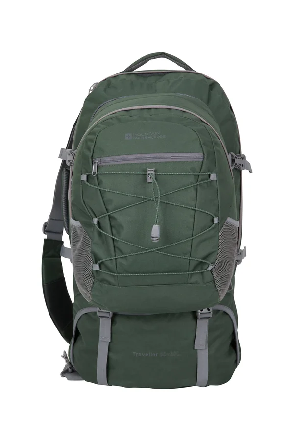 Mountain Warehouse Traveller 60 + 20 Litre Backpack - Green, Size One