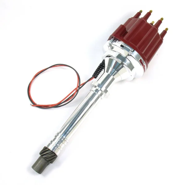 Dist Billet i3 Chevy Non/Vac Red Male Cap - Pertronix - D7100811