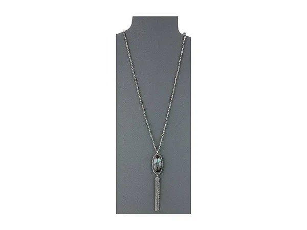 Lucky Brand Mother-of-Pearl Tassel Necklace