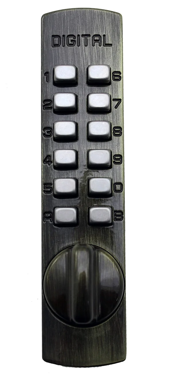 Lockey C-170-AB Mechanical Keyless Cabinet Surface Mount Cam Lock - Antique Brass
