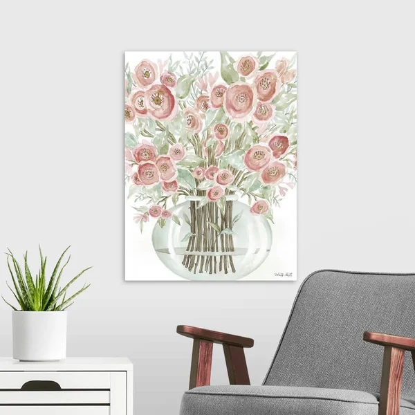 Blush Roses - Canvas Wall Art, 18x24, Great Big Canvas