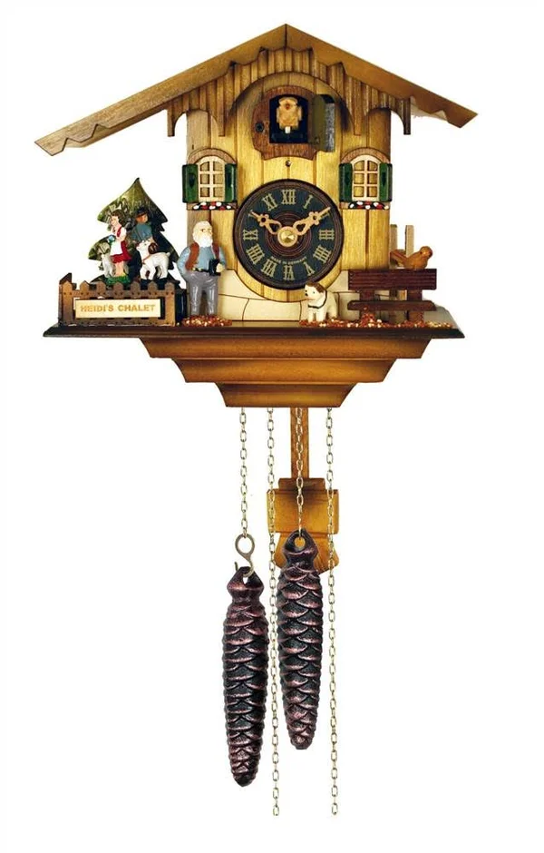 River City Clocks 12 Melody Quartz Cuckoo Clock with Heidis Chalet