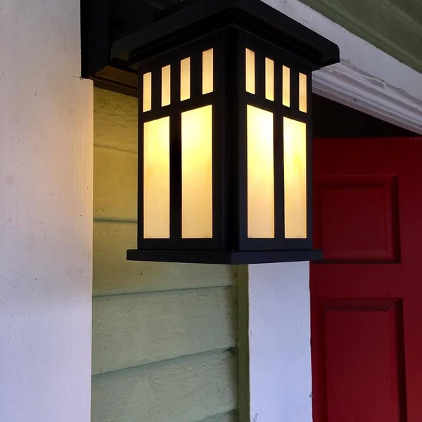 Westinghouse 6732800 Burnham One-Light Exterior Wall Lantern on Steel with Honey