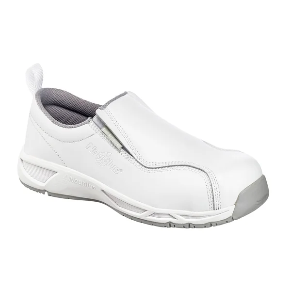 Nautilus 1651 Women's Slip-On Athletic Work Shoes Composite Toe White