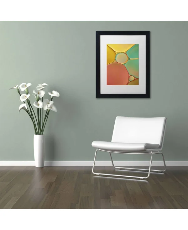 Trademark Art Red Yellow and Green Drops by Cora Niele Framed Photographic Print Size: 20x22 H x 16x22 W x 0.5x22 D - Frame Color