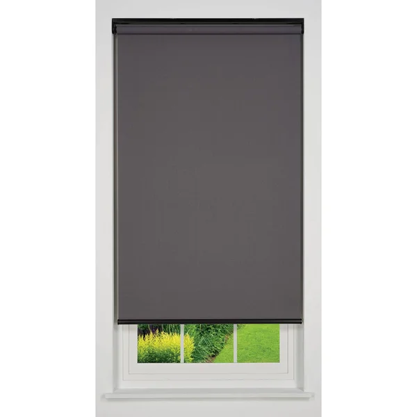 Linen Avenue Cordless Light Filtering Roller Shade - Dark Grey 23 W x 78 H