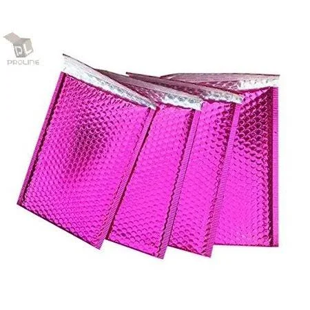 Proline Metallic Pink Poly Bubble Padded Shipping Mailers Envelopes 10.5 inch x 16 inch (100 Mailers)