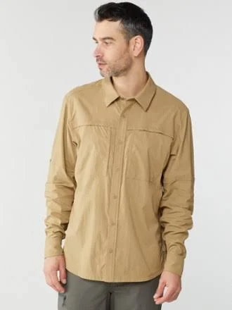 Rei Co-op Men's Sahara Solid Long-Sleeve Shirt Brown L