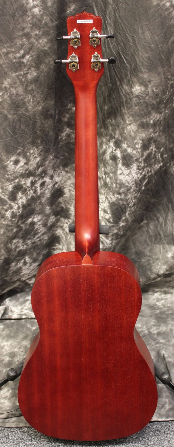 Luna Uke Vintage Mahogany Ukulele, Baritone - Red Satin