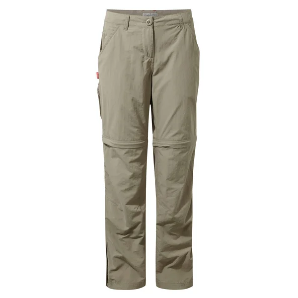 Craghoppers Womens/Ladies NosiLife Zip-Off Walking Trousers Mushroom 8