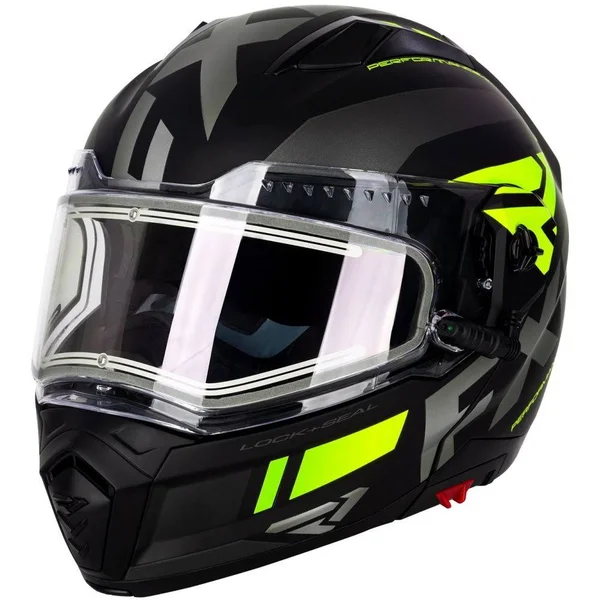 FXR Maverick Team Modular Snow Helmet w/Electric Shield Black/Charcoal/Hi-Vis XL