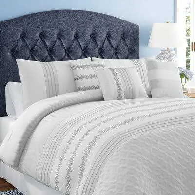 Ferrin Luxury Comforter Set House of Hampton Size: Queen Comforter + 6 of Additional Pieces